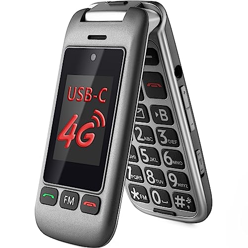 artfone 4G LTE Seniorenhandy ohne Vertrag, Klapphandy Mobiltelefon mit Notruf-Knopf und 1000 mAh Akku, Ladestation und 2,4 Zoll Farbdisplay von artfone