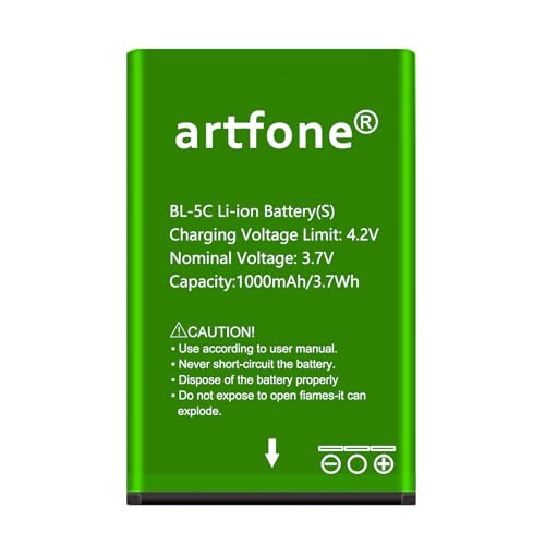 artfone BL-5C Ersatz 1000mAh Original li-ion Akku für artfone 4G CS181/CF241A/F20/F30/C10/G3G6/ Phone von artfone