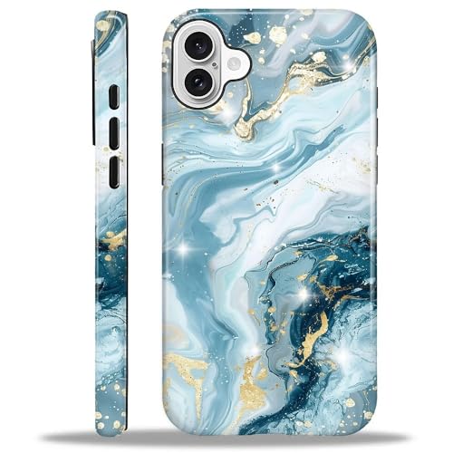 artslion Aesthetic Hülle für iPhone 16 mit Muster, Stoßfest & Kratzfest Anti-Rutsch Schutzhülle Blauer Marmor Design artslion Aesthetic Hülle für iPhone 16 mit Muster, Stoßfest & Kratzfest Anti-Rutsch Schutzhülle Blauer Marmor Design von artslion