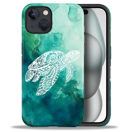 artslion Cute Handyhülle für iPhone 15 hülle 6,1 Zoll, Grüne Meeresschildkröte Muster Stoßfest Kratzfest Schutzhülle für iPhone 15 artslion Cute Handyhülle für iPhone 15 hülle 6,1 Zoll, Grüne Meeresschildkröte Muster Stoßfest Kratzfest Schutzhülle für iPhone 15 von artslion