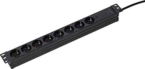 as - Schwabe 19" Steckdosenleiste 8-fach schwarz - 1HE - 3 m Kabel mit Schutzkontaktwinkelstecker - Für Serverschränke - Steckdosen 45° - stabiles Aluminiumgehäuse - Montage in Netzwerk-Schrank, 18190 as - Schwabe 19" Steckdosenleiste 8-fach schwarz - 1HE - 3 m Kabel mit Schutzkontaktwinkelstecker - Für Serverschränke - Steckdosen 45° - stabiles Aluminiumgehäuse - Montage in Netzwerk-Schrank, 18190 von as - Schwabe