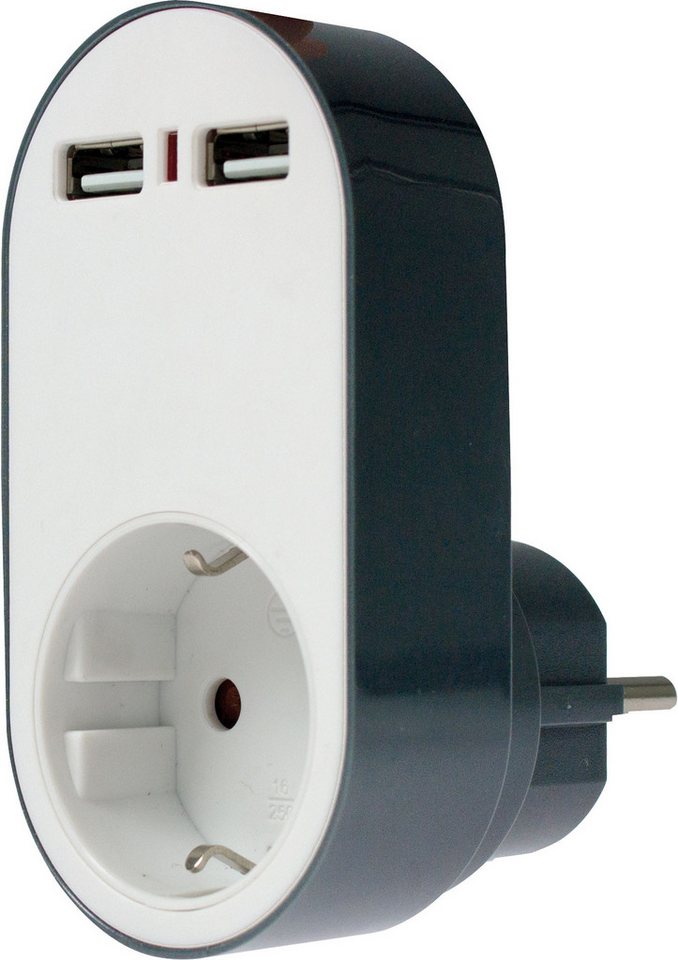 as - Schwabe USB-Ladeadapter 'FLASH', IP20, 230V, 16A, USB-Adapter zu USB, Berührungsschutz von as - Schwabe