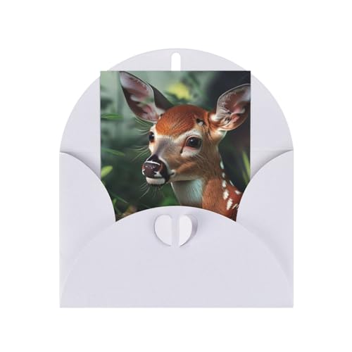 Weißwedelhirsch-Kitz in der Wildnis, „Ich denke an dich-Grußkarten mit einzigartigen Designs und inspirierenden Worten, die Ermutigungskarten zum Versenden an einen engen Freund, Verwandten oder Lie Weißwedelhirsch-Kitz in der Wildnis, „Ich denke an dich-Grußkarten mit einzigartigen Designs und inspirierenden Worten, die Ermutigungskarten zum Versenden an einen engen Freund, Verwandten oder Lie von asbwuo