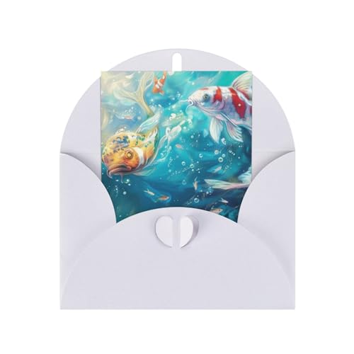 asbwuo Ocean Fishes Ich denke an dich-Grußkarten mit einzigartigen Designs und inspirierenden Worten Die Ermutigungskarten zum Versenden an einen engen Freund, Verwandten oder Liebsten 1 Packung asbwuo Ocean Fishes Ich denke an dich-Grußkarten mit einzigartigen Designs und inspirierenden Worten Die Ermutigungskarten zum Versenden an einen engen Freund, Verwandten oder Liebsten 1 Packung von asbwuo
