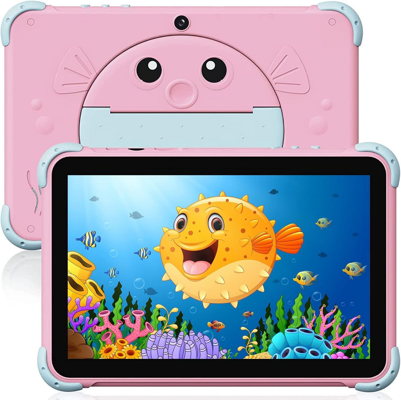 ascrecem für Kinder ab 3-14 Jahre Kleinkind mit kindersicherer Hülle Tablet (10", 32 GB, Andriod 11, mit WiFi Doppelkamera IPS Display Quad Core) von ascrecem