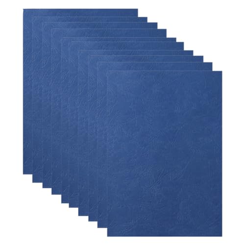Papiereinband, A4-Einband mit Lederstruktur, 8,27 X 11,69 Präsentations-Einband Aus Leder mit Narbenmuster, Marineblau von asdfs