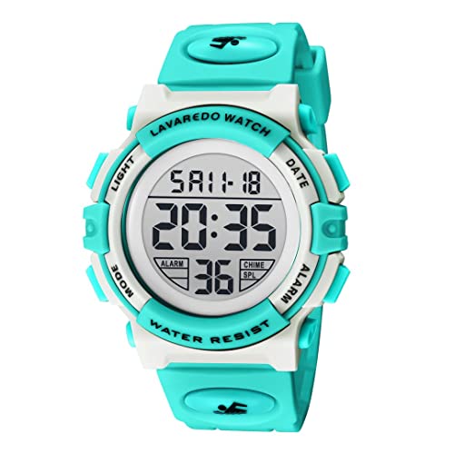 aswan watch Digitaluhr Kinder Jungen mit Wecker,Stoppuhr,LED Licht,Datum-Sport Armbanduhr mit Silikonarmband-M von aswan watch