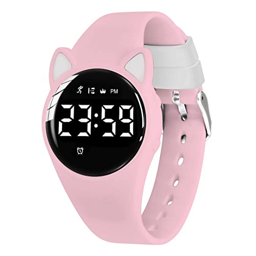 aswan watch Digitaluhr Kinder Mädchen Jungen mit Schrittzähler,Wecker,Stoppuhr, Licht,Datum-Sport Armbanduhr ohne App und Handy mit Silikonarmband von aswan watch