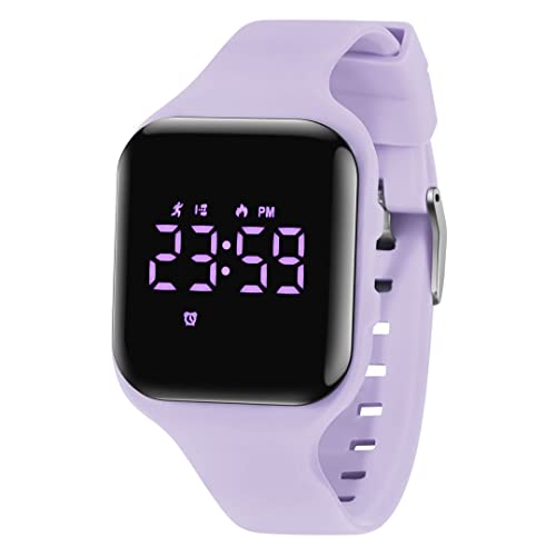 aswan watch Digitaluhr Kinder Mädchen Jungen mit Schrittzähler,Wecker,Stoppuhr, Licht,Datum-Sport Armbanduhr ohne App und Handy mit Silikonarmband von aswan watch