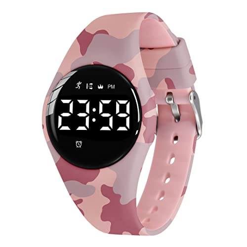 aswan watch Digitaluhr Kinder Mädchen Jungen mit Schrittzähler,Wecker,Stoppuhr, Licht,Datum-Sport Armbanduhr ohne App und Handy mit Silikonarmband von aswan watch