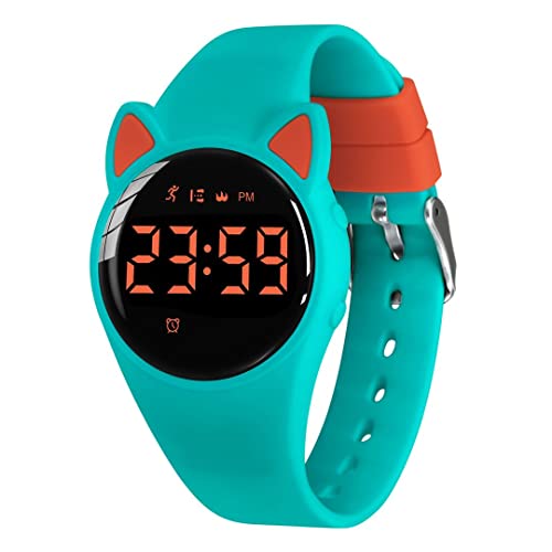 aswan watch Digitaluhr Kinder Mädchen Jungen mit Schrittzähler,Wecker,Stoppuhr, Licht,Datum-Sport Armbanduhr ohne App und Handy mit Silikonarmband von aswan watch