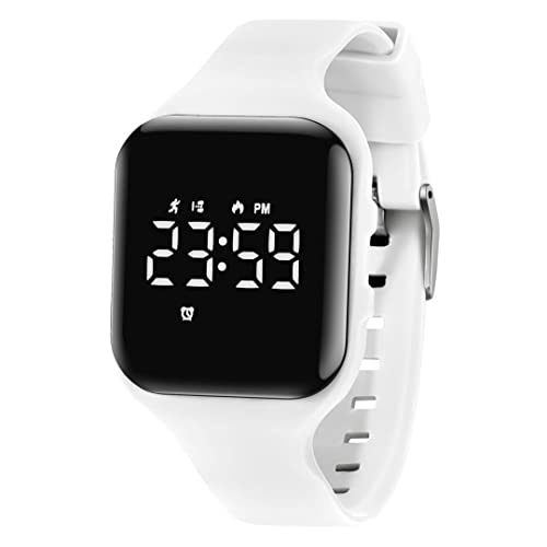 aswan watch Digitaluhr Kinder Mädchen Jungen mit Schrittzähler,Wecker,Stoppuhr, Licht,Datum-Sport Armbanduhr ohne App und Handy mit Silikonarmband von aswan watch