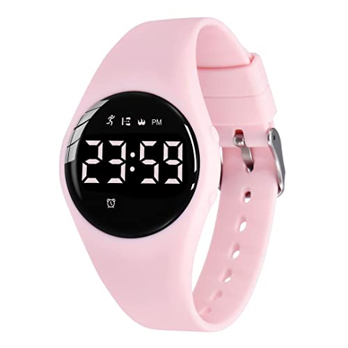 aswan watch Digitaluhr Kinder Mädchen Jungen mit Schrittzähler,Wecker,Stoppuhr, Licht,Datum-Sport Armbanduhr ohne App und Handy mit Silikonarmband von aswan watch