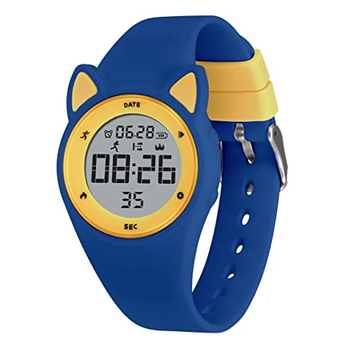 aswan watch Digitaluhr Kinder Mädchen Jungen mit Schrittzähler,Wecker,Stoppuhr, Licht,Datum-Sport Armbanduhr ohne App und Handy mit Silikonarmband von aswan watch