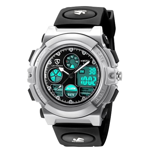 aswan watch Digitaluhr Kinder Mädchen Jungen mit Wecker,Stoppuhr,LED Licht,Datum-Sport Armbanduhr mit Silikonarmband von aswan watch