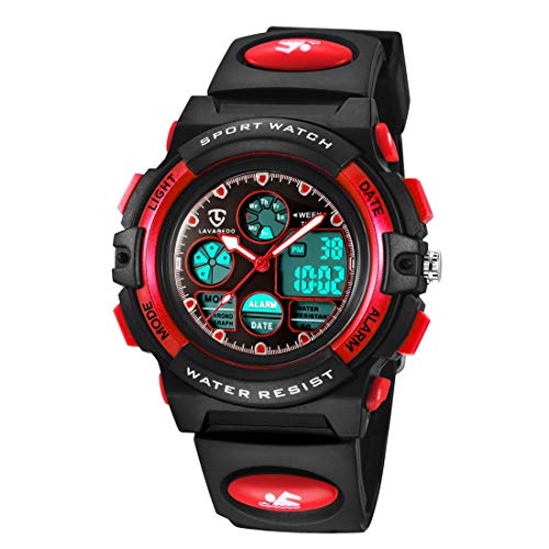 aswan watch Digitaluhr Kinder Mädchen Jungen mit Wecker,Stoppuhr,LED Licht,Datum-Sport Armbanduhr mit Silikonarmband von aswan watch