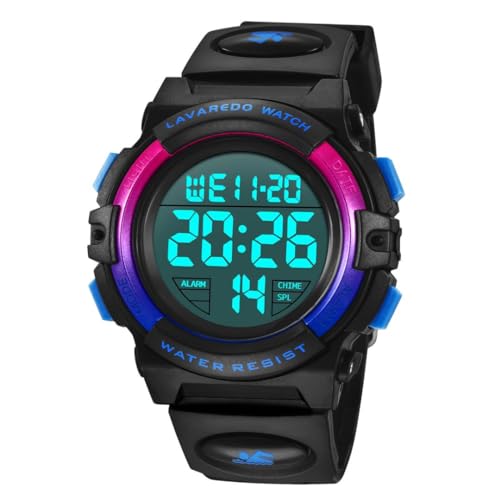 aswan watch Digitaluhr Kinder Mädchen Jungen mit Wecker,Stoppuhr,LED Licht,Datum-Sport Armbanduhr mit Silikonarmband von aswan watch