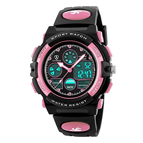 aswan watch Digitaluhr Kinder Mädchen Jungen mit Wecker,Stoppuhr,LED Licht,Datum-Sport Armbanduhr mit Silikonarmband von aswan watch