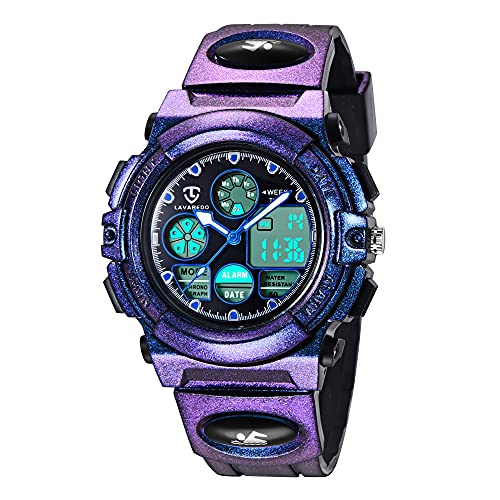 aswan watch Digitaluhr Kinder Mädchen Jungen mit Wecker,Stoppuhr,LED Licht,Datum-Sport Armbanduhr mit Silikonarmband von aswan watch