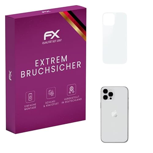 atFoliX Glasfolie kompatibel mit Apple iPhone 12 Pro Max Backcover Panzerfolie, 9H Hybrid-Glass FX Schutzpanzer Folie atFoliX Glasfolie kompatibel mit Apple iPhone 12 Pro Max Backcover Panzerfolie, 9H Hybrid-Glass FX Schutzpanzer Folie von atFoliX
