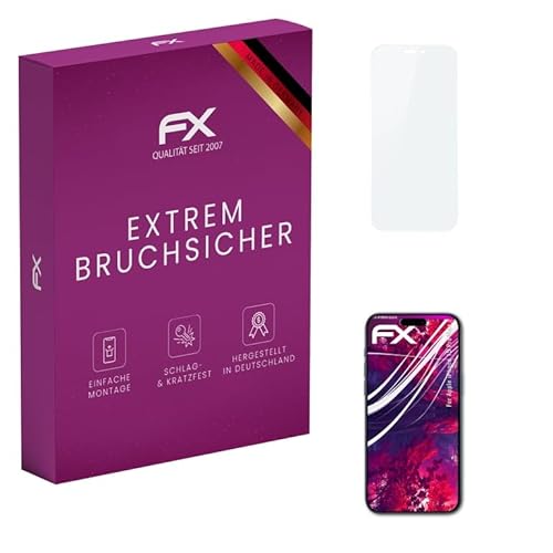 atFoliX Glasfolie kompatibel mit Apple iPhone 15 Pro Max Panzerfolie, 9H Hybrid-Glass FX Schutzpanzer Folie atFoliX Glasfolie kompatibel mit Apple iPhone 15 Pro Max Panzerfolie, 9H Hybrid-Glass FX Schutzpanzer Folie von atFoliX