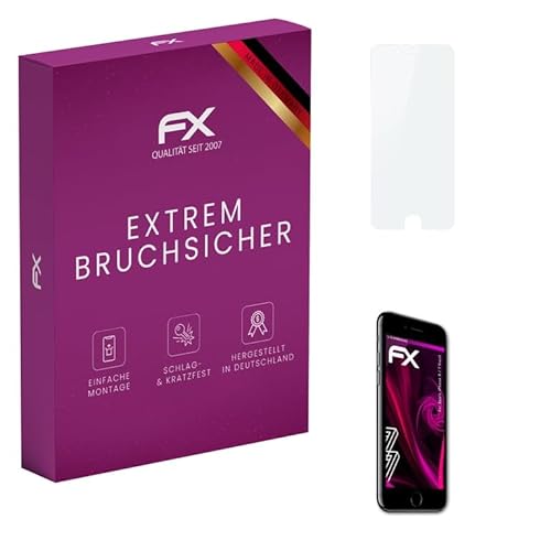 atFoliX Glasfolie kompatibel mit Apple iPhone 8/7 Front Panzerfolie, 9H Hybrid-Glass FX Schutzpanzer Folie atFoliX Glasfolie kompatibel mit Apple iPhone 8/7 Front Panzerfolie, 9H Hybrid-Glass FX Schutzpanzer Folie von atFoliX