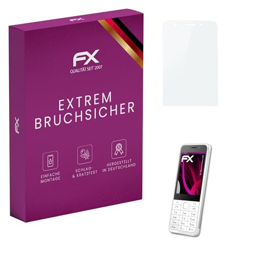 atFoliX Glasfolie kompatibel mit Microsoft Nokia 230 Panzerfolie, 9H Hybrid-Glass FX Schutzpanzer Folie von atFoliX