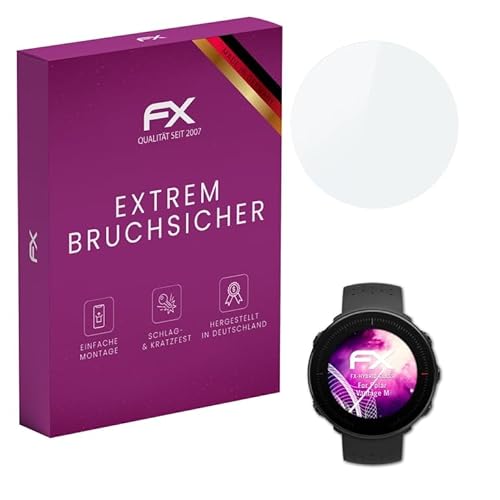 atFoliX Glasfolie kompatibel mit Polar Vantage M Panzerfolie, 9H Hybrid-Glass FX Schutzpanzer Folie von atFoliX