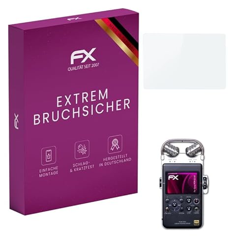 atFoliX Glasfolie kompatibel mit Sony PCM-D100 Panzerfolie, 9H Hybrid-Glass FX Schutzpanzer Folie von atFoliX