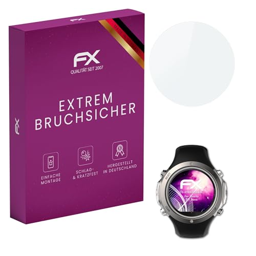 atFoliX Glasfolie kompatibel mit Suunto D6i Novo Panzerfolie, 9H Hybrid-Glass FX Schutzpanzer Folie von atFoliX