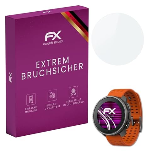 atFoliX Glasfolie kompatibel mit Suunto Vertical Panzerfolie, 9H Hybrid-Glass FX Schutzpanzer Folie von atFoliX