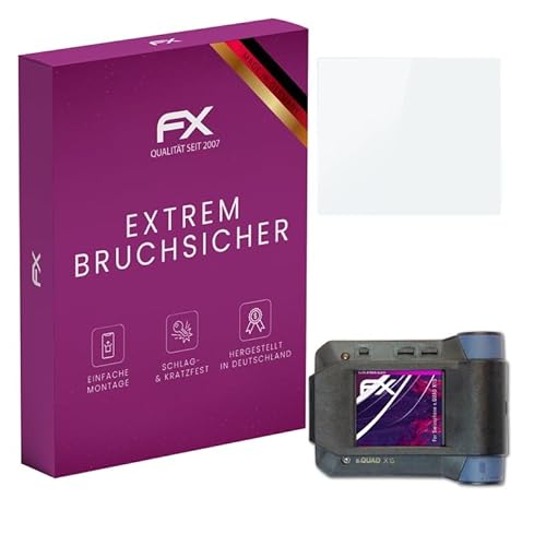 atFoliX Glasfolie kompatibel mit Swissphone s.QUAD X15 Panzerfolie, 9H Hybrid-Glass FX Schutzpanzer Folie von atFoliX