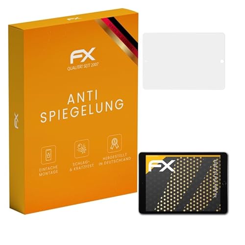 atFoliX Panzerfolie kompatibel mit Apple iPad 10.2 2019 Schutzfolie, entspiegelnde und stoßdämpfende FX Folie (2X) von atFoliX