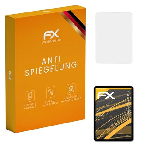 atFoliX Panzerfolie kompatibel mit Apple iPad Pro 11 2018 Schutzfolie, entspiegelnde und stoßdämpfende FX Folie (2X) von atFoliX