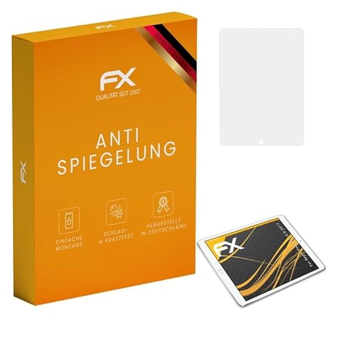 atFoliX Panzerfolie kompatibel mit Apple iPad Pro 12.9 2017 Schutzfolie, entspiegelnde und stoßdämpfende FX Folie (2X) von atFoliX
