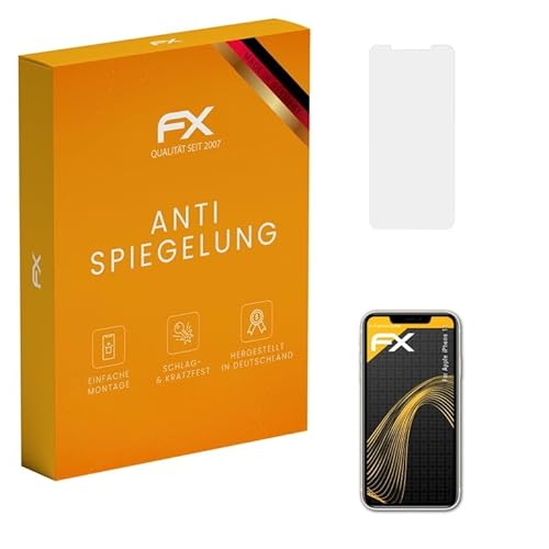 atFoliX Panzerfolie kompatibel mit Apple iPhone 11 Schutzfolie, entspiegelnde und stoßdämpfende FX Folie (3X) von atFoliX