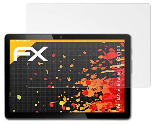 atFoliX Panzerfolie kompatibel mit JAY-tech Tablet-PC TXE10D Schutzfolie, entspiegelnde und stoßdämpfende FX Folie (2X) von atFoliX