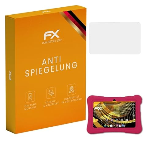 atFoliX Panzerfolie kompatibel mit Pritom K7 Kids Tablet Schutzfolie, entspiegelnde und stoßdämpfende FX Folie (2X) von atFoliX