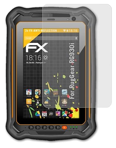 atFoliX Panzerfolie kompatibel mit RugGear RG930i Schutzfolie, entspiegelnde und stoßdämpfende FX Folie (2X) von atFoliX