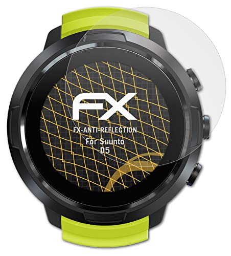 atFoliX Panzerfolie kompatibel mit Suunto D5 Schutzfolie, entspiegelnde und stoßdämpfende FX Folie (3X) von atFoliX