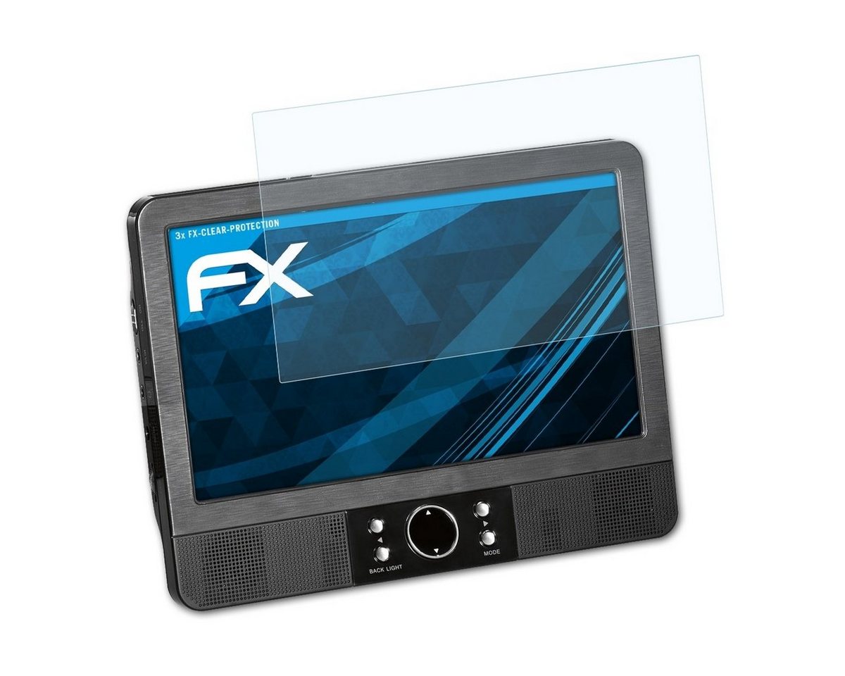 atFoliX Schutzfolie Displayschutz für AEG DVD 4552, (3 Folien), Ultraklar und hartbeschichtet von atFoliX