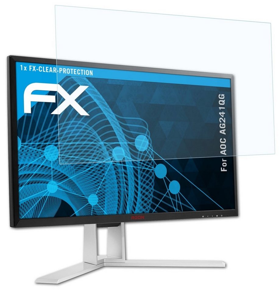 atFoliX Schutzfolie Displayschutz für AOC AG241QG, Ultraklar und hartbeschichtet von atFoliX