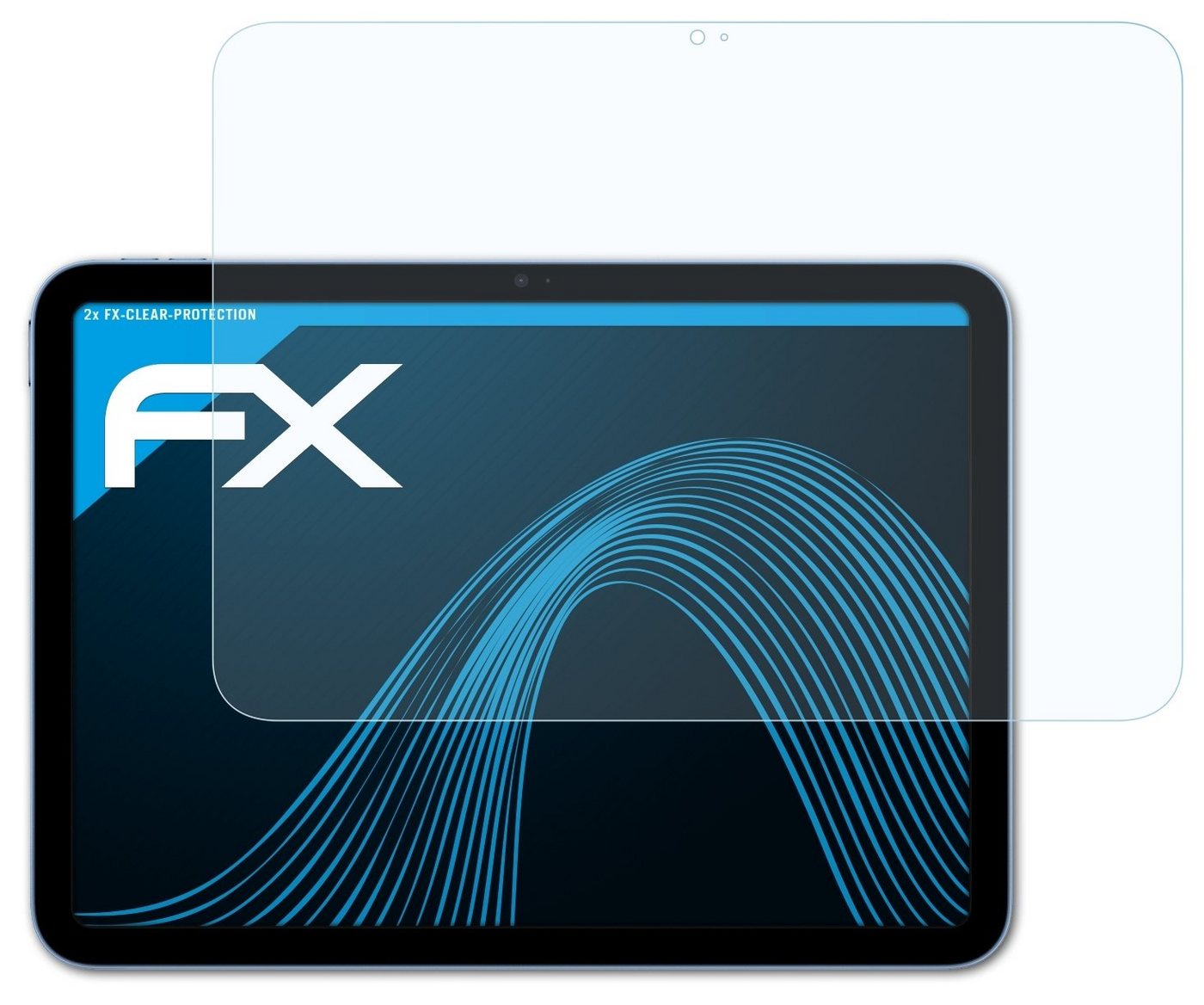 atFoliX Schutzfolie Displayschutz für Apple iPad 2022, (2 Folien), Ultraklar und hartbeschichtet von atFoliX