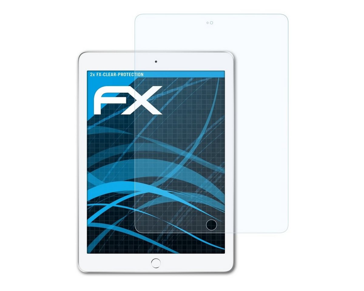 atFoliX Schutzfolie Displayschutz für Apple iPad 9,7 2018, (2 Folien), Ultraklar und hartbeschichtet von atFoliX