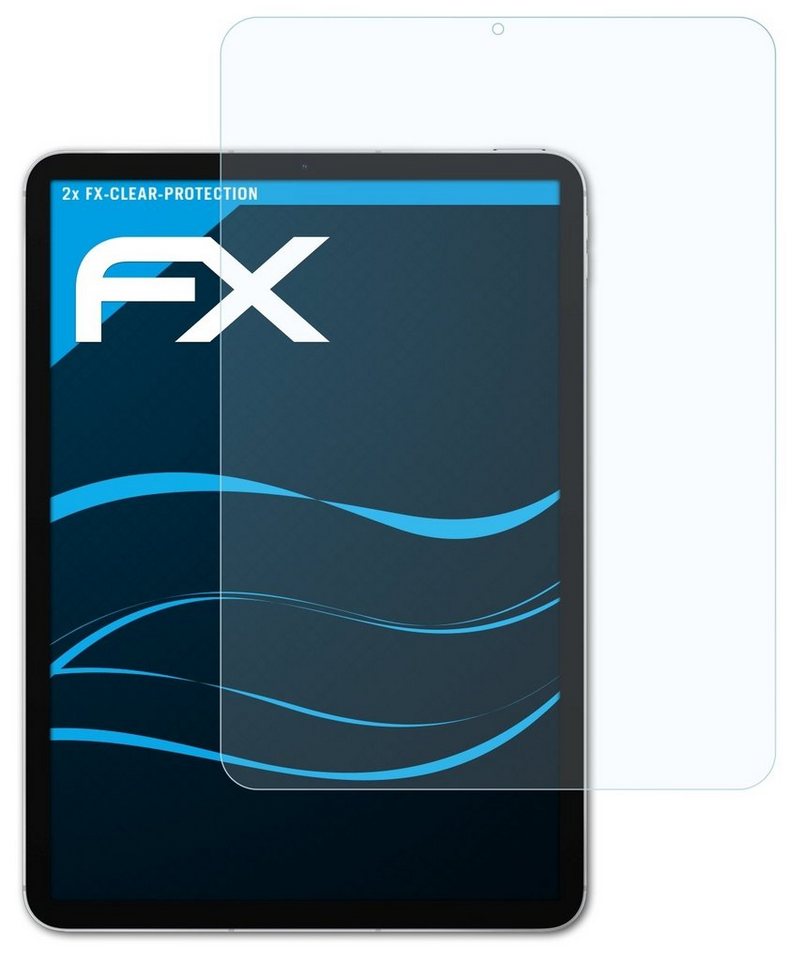 atFoliX Schutzfolie Displayschutz für Apple iPad Air 2020, (2 Folien), Ultraklar und hartbeschichtet von atFoliX