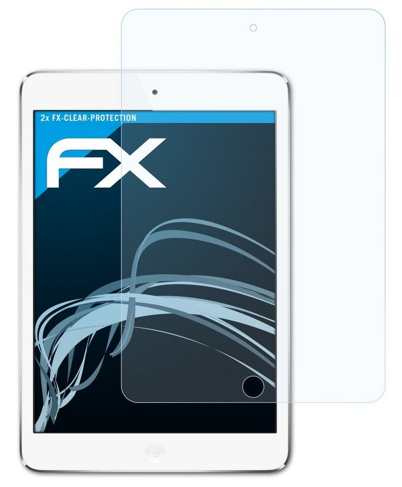 atFoliX Schutzfolie Displayschutz für Apple iPad Mini 2, (2 Folien), Ultraklar und hartbeschichtet von atFoliX