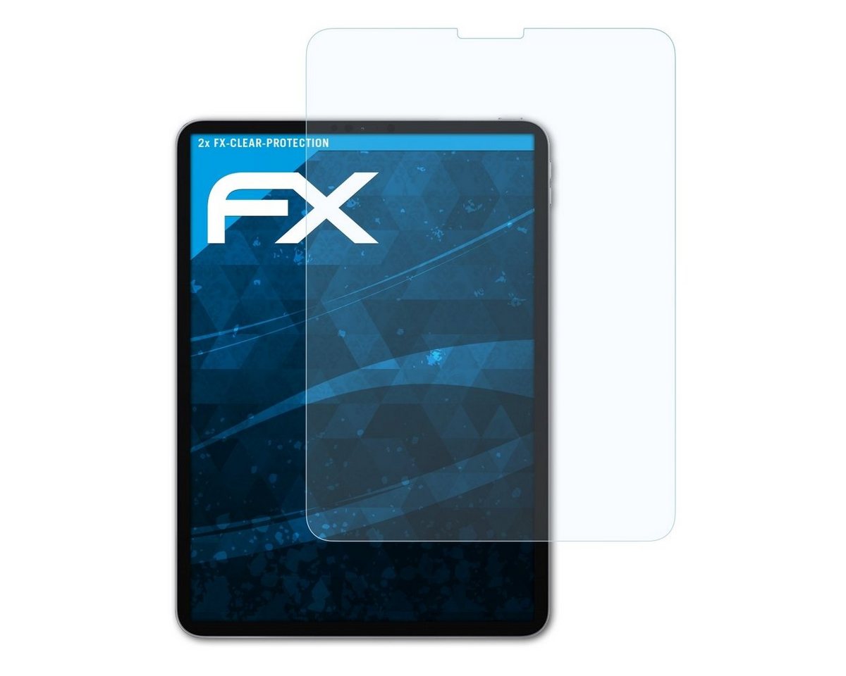 atFoliX Schutzfolie Displayschutz für Apple iPad Pro 11 2020, (2 Folien), Ultraklar und hartbeschichtet von atFoliX