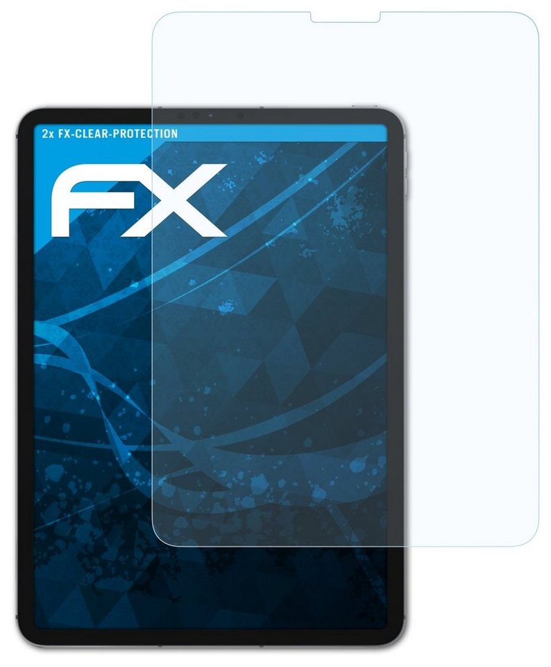 atFoliX Schutzfolie Displayschutz für Apple iPad Pro 11 2021, (2 Folien), Ultraklar und hartbeschichtet von atFoliX