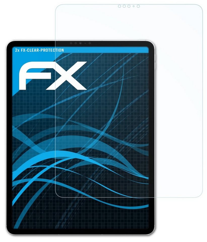 atFoliX Schutzfolie Displayschutz für Apple iPad Pro 12.9 2022, (2 Folien), Ultraklar und hartbeschichtet von atFoliX