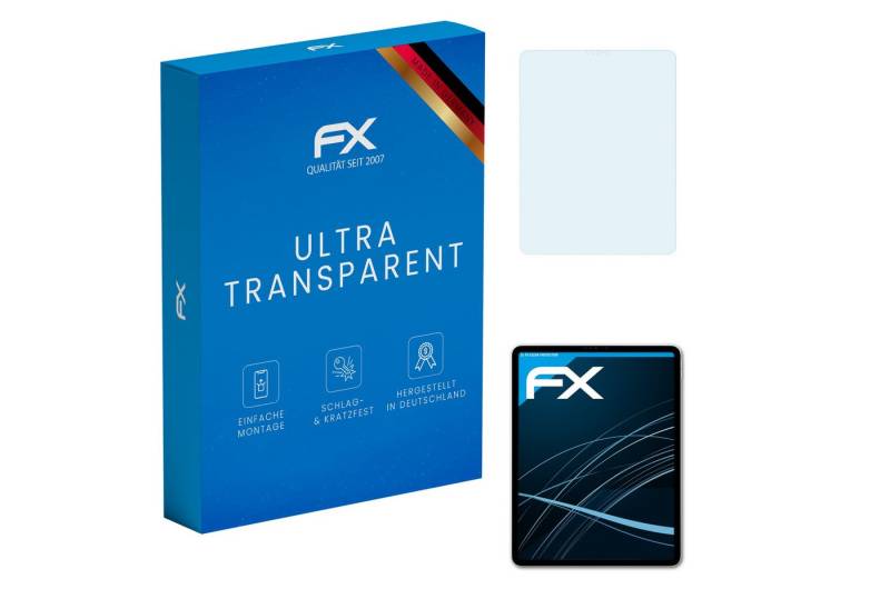 atFoliX Schutzfolie Displayschutz für Apple iPad Pro 12.9 2022, (2 Folien), Ultraklar und hartbeschichtet von atFoliX